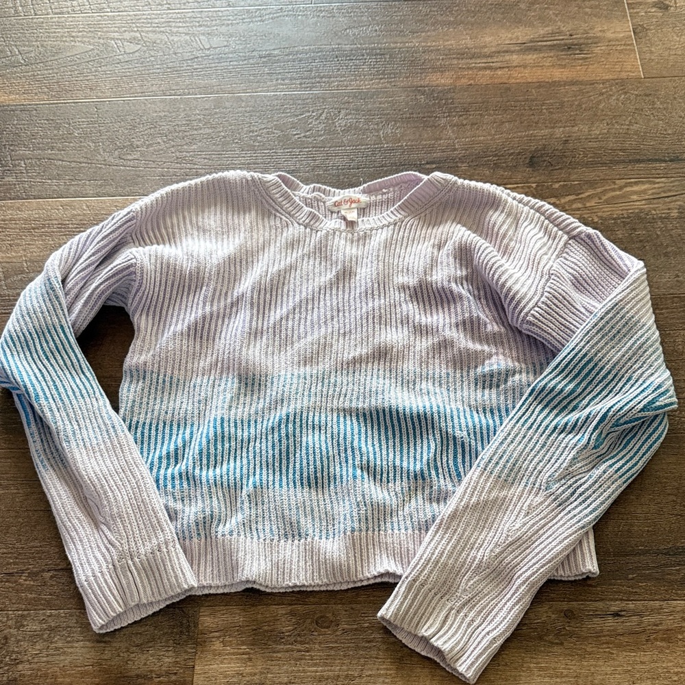 Cat & Jack Women's Ribbed Sweatshirt - Purple and Blue